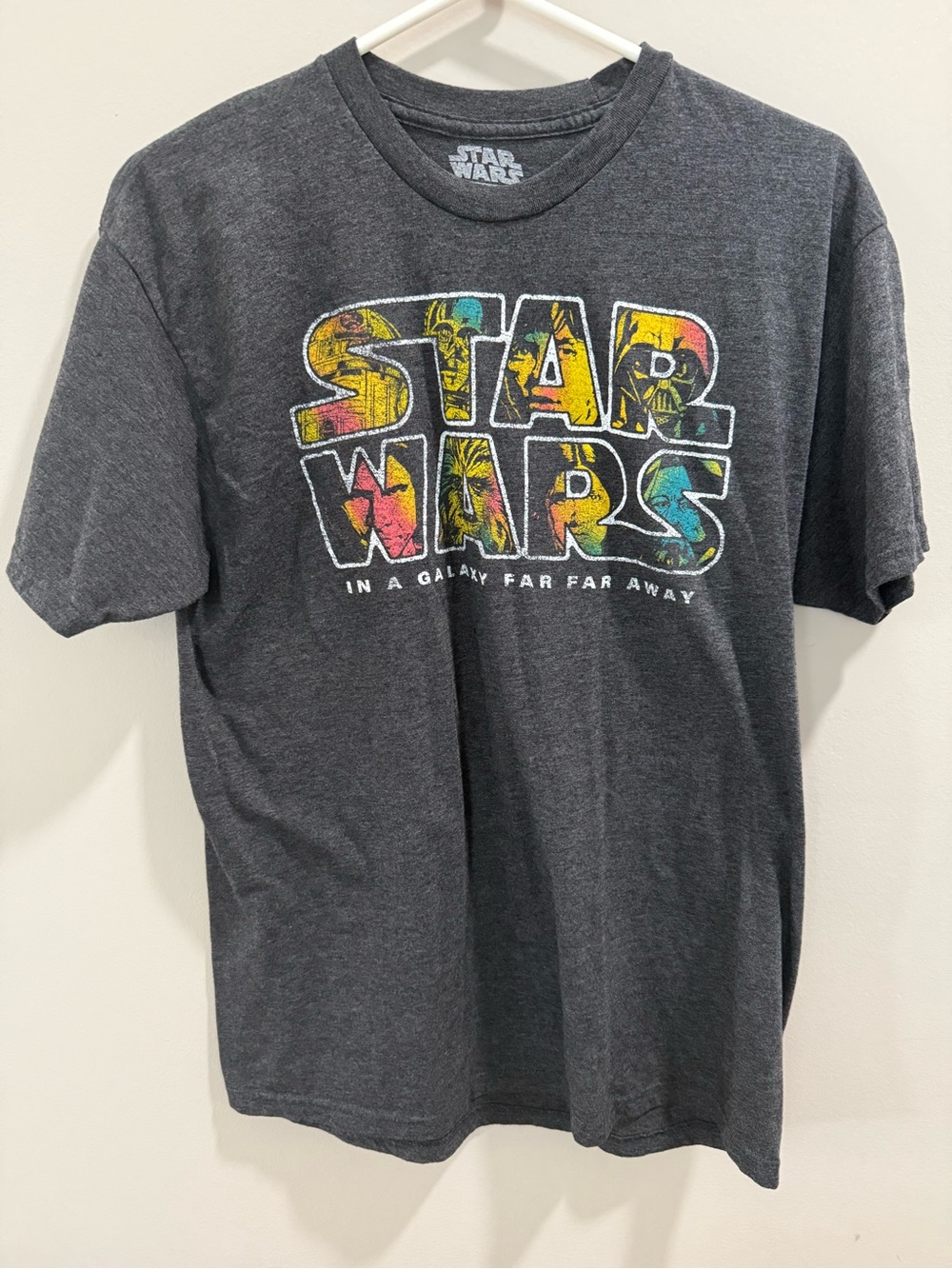 Star Wars Tee - Charcoal Gray with White Print